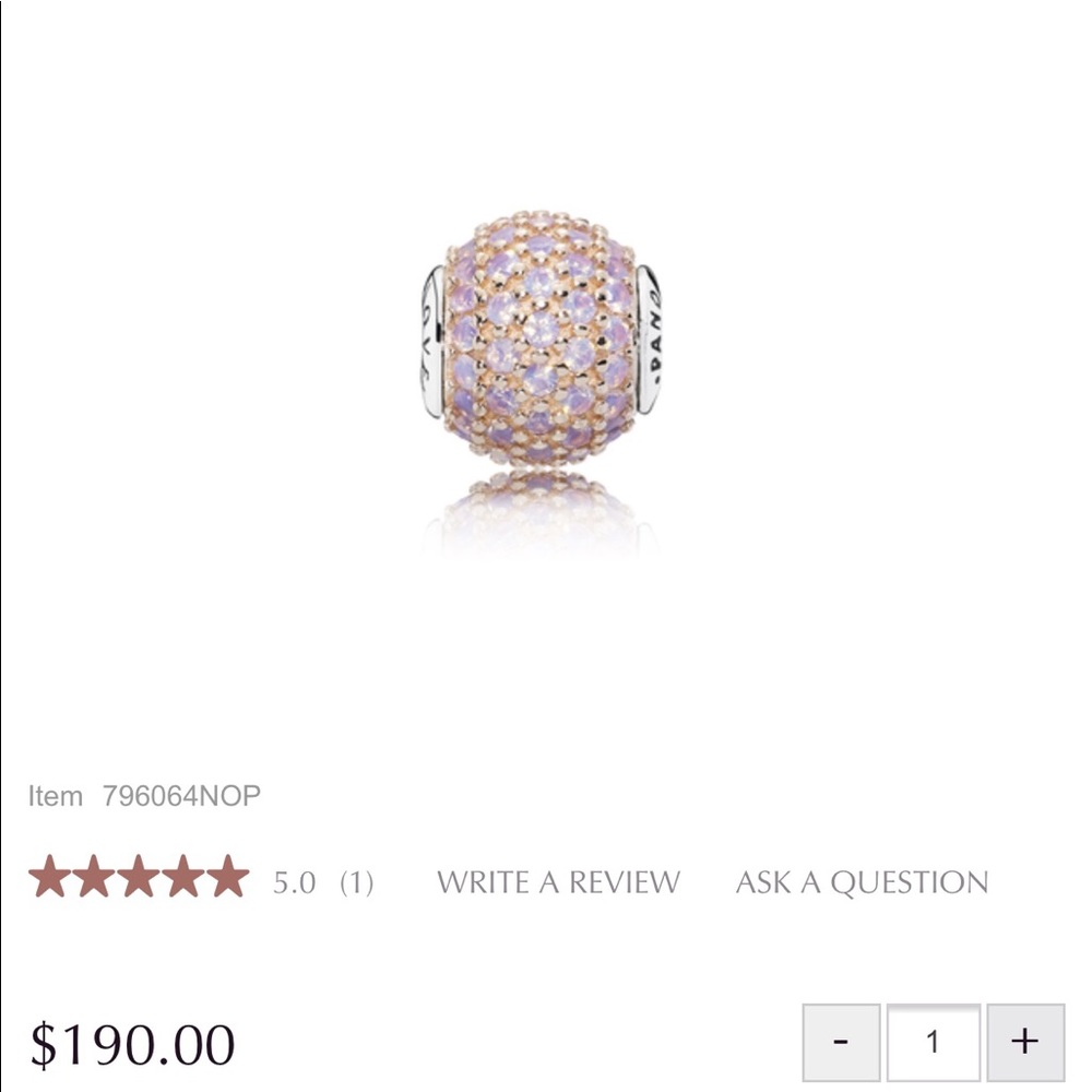 14kt Rose Gold and Silver Pandora Essence Charm